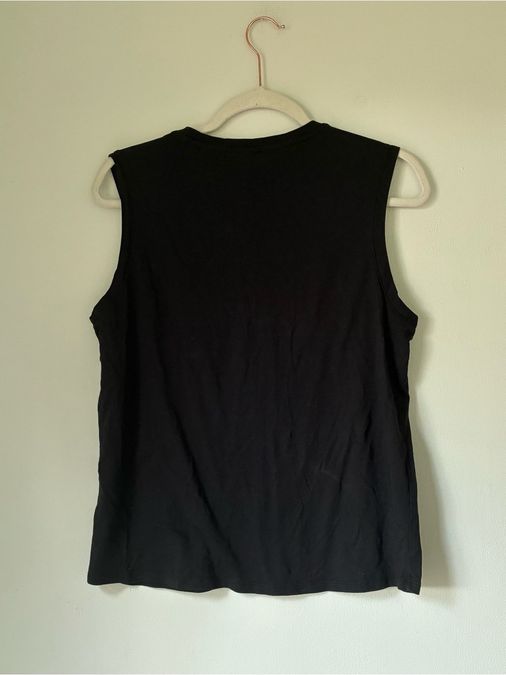 Quince Cotton Modal Muscle Tank Black Size L - Picture 3 of 4